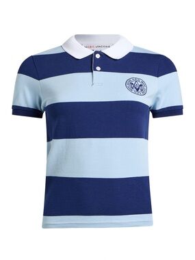 A.P.C. x Marc Jacobs The Shrunken Polo Women’s L Blue Stripe Cotton Collab